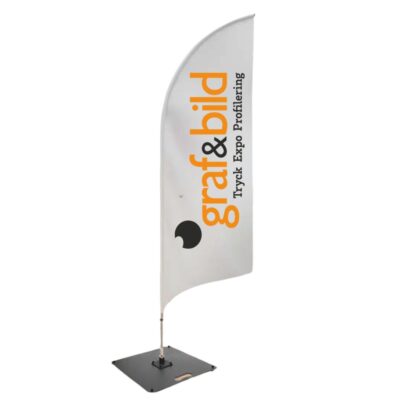 Beachflagga Hajfena Bred